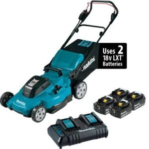 Makita 18V X2 36V LXT 21in Lawn Mower Kit with 4 Batteries 4Ah